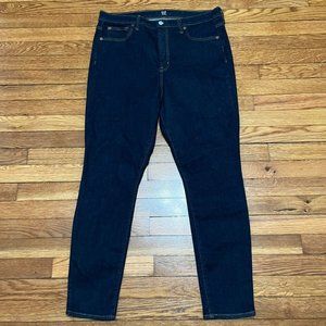 GAP Skinny Jeans Womens 16/33r Dark Wash Blue Denim High Rise Fit